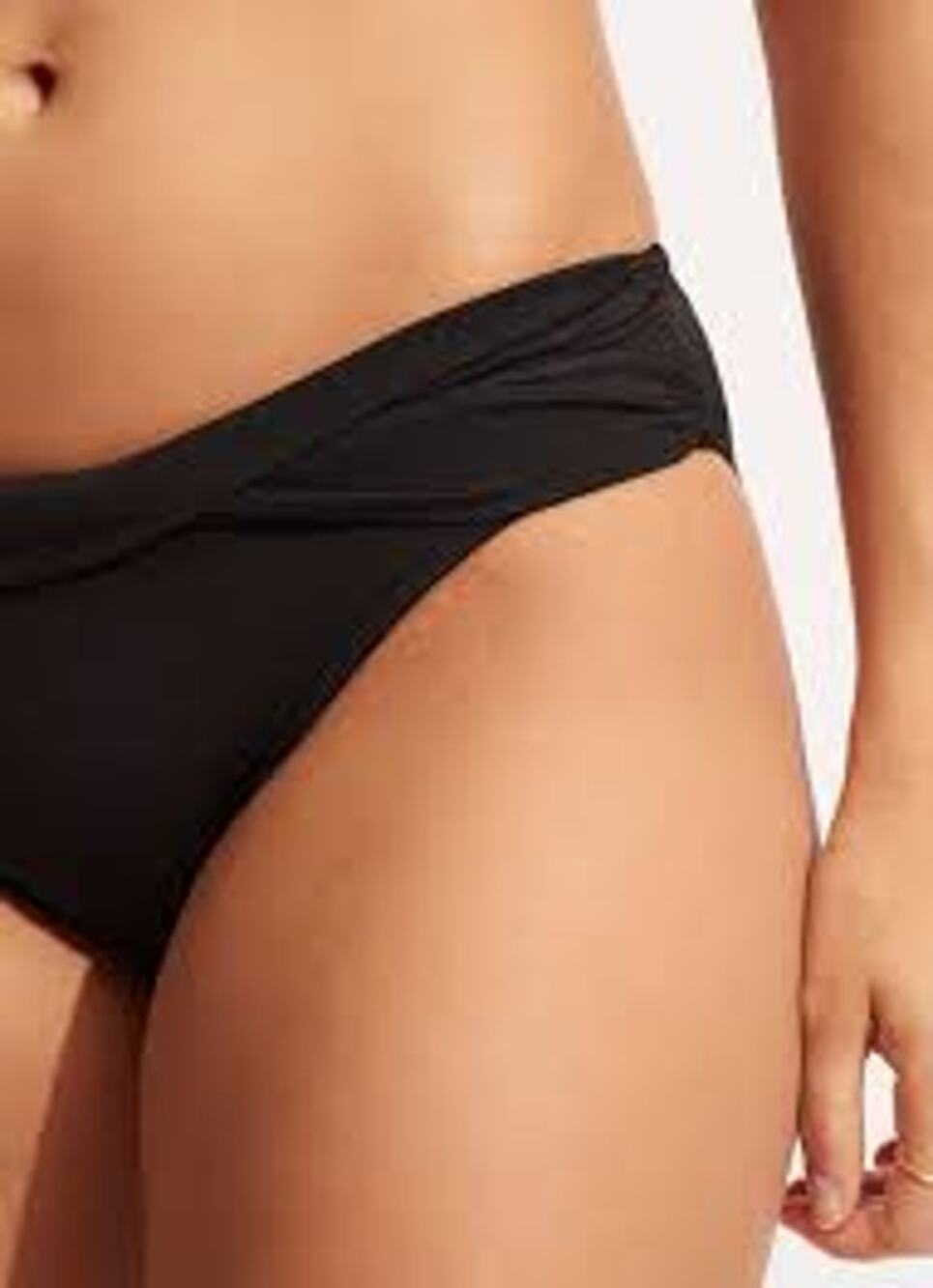 Seafolly Collective Twist Band Hipster Black US 6 Medium NEW Resort Wear Classic